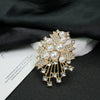 Alloy Starshaped Electroplated Women's Brooch Fashionable And Creative Pearl Design