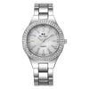 Alloy Steel Strip Quartz Women's Watch Diamondencrusted Fashion Elegant Round