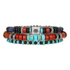 Alloy Stone Geometric Handmade Beaded Bracelet Unisex Retro Bohemian Style