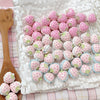 Alloy Strawberry Beads Electroplated Handpainted Diy Beading Material For Bracelet And Necklace