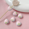 Alloy Strawberry Beads Electroplated Handpainted Diy Beading Material For Bracelet And Necklace