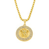 Alloy Street Geometric Diamond Pendant Hiphop Necklace
