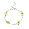 Alloy Sunflower Anklet For Women Simple Creative Daisy Foot Accessories Retro Style Geometric Pattern