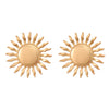 Alloy Sunflower Earrings For Girls With Electroplating Process