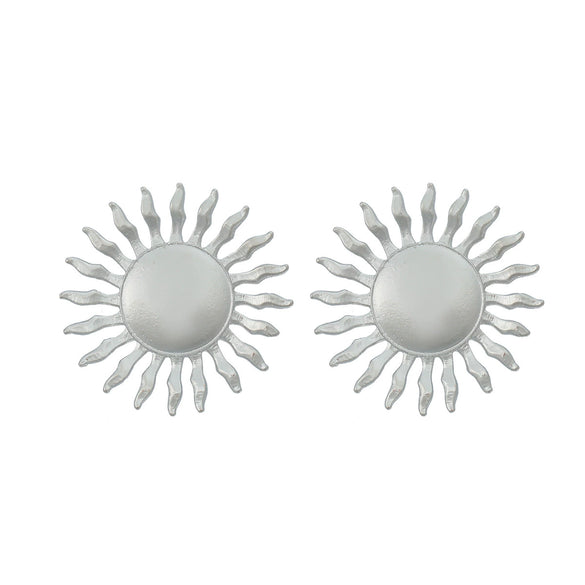 Alloy Sunflower Earrings For Girls With Electroplating Process