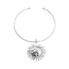 Alloy Sunflower Pendant Jewelry Set With Snake Bone Chain For Women