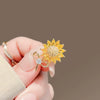 Alloy Sunflower Women's Brooch Electroplating Pin Cute Small Corsage Collar Accessories
