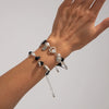Alloy Sweet Cute Bear Bow Pendant Bracelet With Heart And Star Shapes And Electroplating