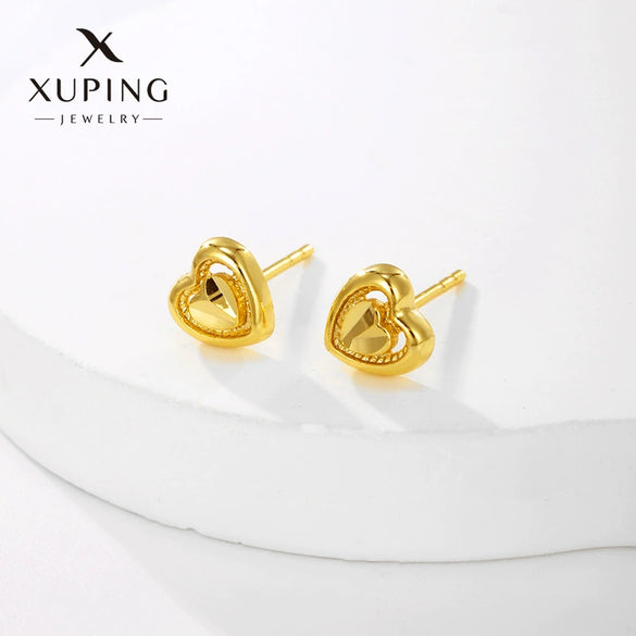 Alloy Sweet Style Flower Earrings For Women Electroplated