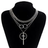 Alloy Swordshaped Exaggerated Tassel Geometric Hip Hop Style Electroplated Women's Necklace