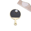Alloy Table Tennis Racket Diy Jewelry Accessories Dripping Oil Pearl Artificial Hand Rope Pendant Key Pendant