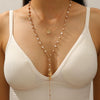 Alloy Tassel Geometric Ushaped Diamond Pendant Necklace For Men And Women
