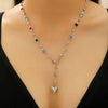 Alloy Tassel Geometric Ushaped Diamond Pendant Necklace For Men And Women