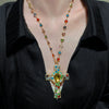 Alloy Tassel Geometric Ushaped Diamond Pendant Necklace For Men And Women