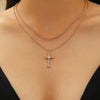 Alloy Tassel Geometric Ushaped Diamond Pendant Necklace For Men And Women