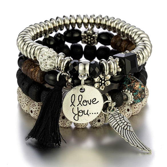 Alloy Tassel Wings Pendant Ladies Bracelet Fashion Style