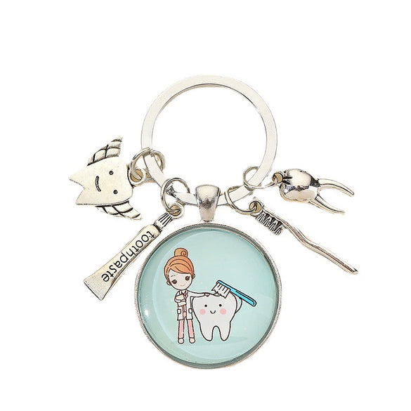 Alloy Teeth Shaped Keychain Pendant Jewelry