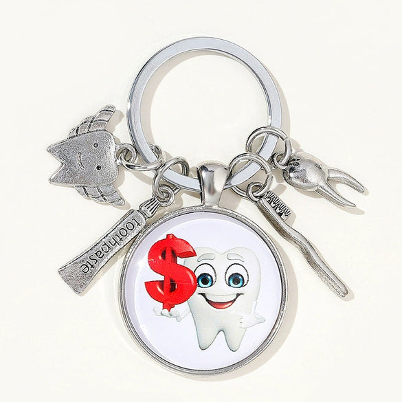 Alloy Teeth Shaped Keychain Pendant Jewelry