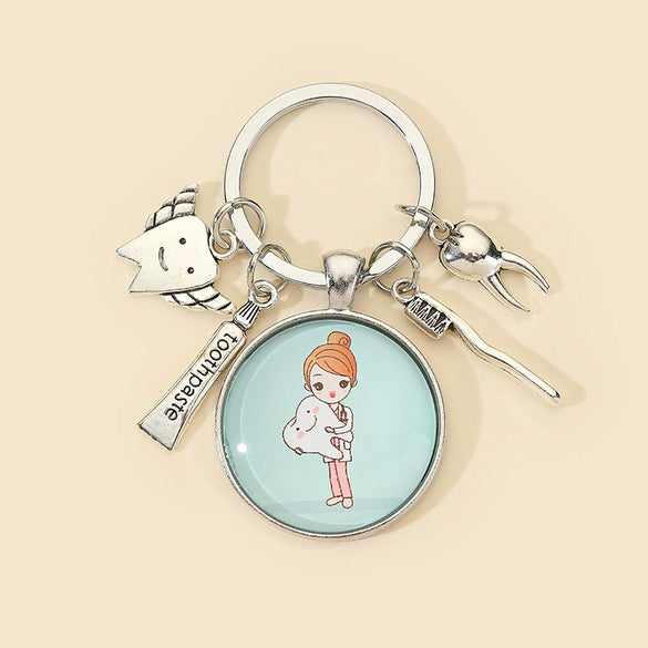 Alloy Teeth Shaped Keychain Pendant Jewelry