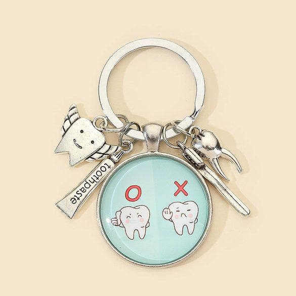 Alloy Teeth Shaped Keychain Pendant Jewelry