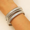 Alloy Threewire Winding Spring Collar Bracelet And Necklace Electroplating Metal Punk Hiphop Unisex
