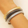 Alloy Threewire Winding Spring Collar Bracelet And Necklace Electroplating Metal Punk Hiphop Unisex