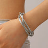 Alloy Threewire Winding Spring Collar Bracelet And Necklace Electroplating Metal Punk Hiphop Unisex