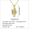 Alloy Tiger Pendant Necklace With Diamond Cuban Chain Fashion Hip Hop Style Zodiac And Animal Pattern
