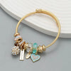 Alloy Titanium Steel Animal Geometric Pendant Opening Adjustable Unisex Bracelet