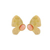Alloy Titanium Steel Electroplated 14K Gold Inlaid Artificial Gemstone Symmetrical Butterfly Animal Zodiac Elegant Women's Earrings
