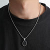 Alloy Titanium Steel Hip Hop Geometric Pendant Necklace Electroplating For Men And Women