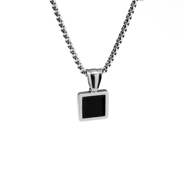 Alloy Titanium Steel Hip Hop Geometric Pendant Necklace Electroplating For Men And Women