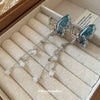 Alloy Translucent Stitching Butterfly Pearl Set Hairpin For Women