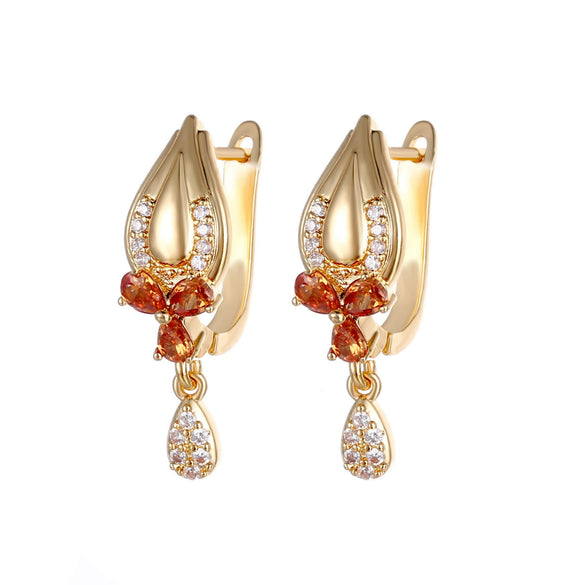 Alloy Tulip Flower Minimalist Women's Earrings Electroplated