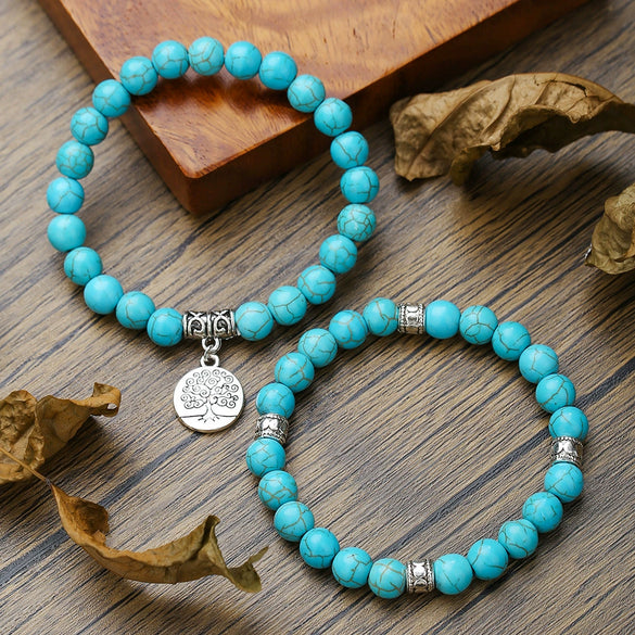 Alloy Turquoise Handmade Geometry Unisex Bracelet
