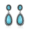 Alloy Turquoise Vintage Pearshaped Electroplated Geometric Women's Earrings