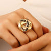 Alloy Twist Geometric Women's Jewelry Set With Electroplating Necklace Earrings Ring