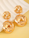 Alloy Twist Geometric Women's Jewelry Set With Electroplating Necklace Earrings Ring