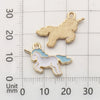 Alloy Unicorn Dripping Oil Diy Handmade Jewelry Accessories Pendant Earrings Necklace Keychain