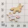 Alloy Unicorn Dripping Oil Diy Handmade Jewelry Accessories Pendant Earrings Necklace Keychain