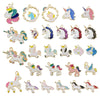 Alloy Unicorn Dripping Oil Diy Handmade Jewelry Accessories Pendant Earrings Necklace Keychain