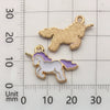 Alloy Unicorn Dripping Oil Diy Handmade Jewelry Accessories Pendant Earrings Necklace Keychain