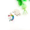 Alloy Unicorn Pendant With Oil Drop Design Handmade Jewelry Accessories For Diy Bracelets