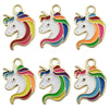 Alloy Unicorn Pendant With Oil Drop Design Handmade Jewelry Accessories For Diy Bracelets