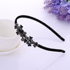Alloy Velvet Nonslip Crystal Retro Bow Headband With Rhinestones For Women Electroplated Hair Accessories