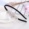 Alloy Velvet Rhinestone Headband Bow Handmade Hair Accessories For Women