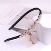Alloy Velvet Rhinestone Headband Bow Handmade Hair Accessories For Women