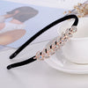 Alloy Velvet Rhinestone Headband Bow Handmade Hair Accessories For Women