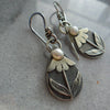 Alloy Vintage Drop Shape Lace Leaf Electroplated Earrings For Ladies