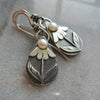 Alloy Vintage Drop Shape Lace Leaf Electroplated Earrings For Ladies